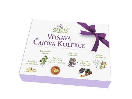Voňavá čajová kolekcia porciovaný čaj spredu